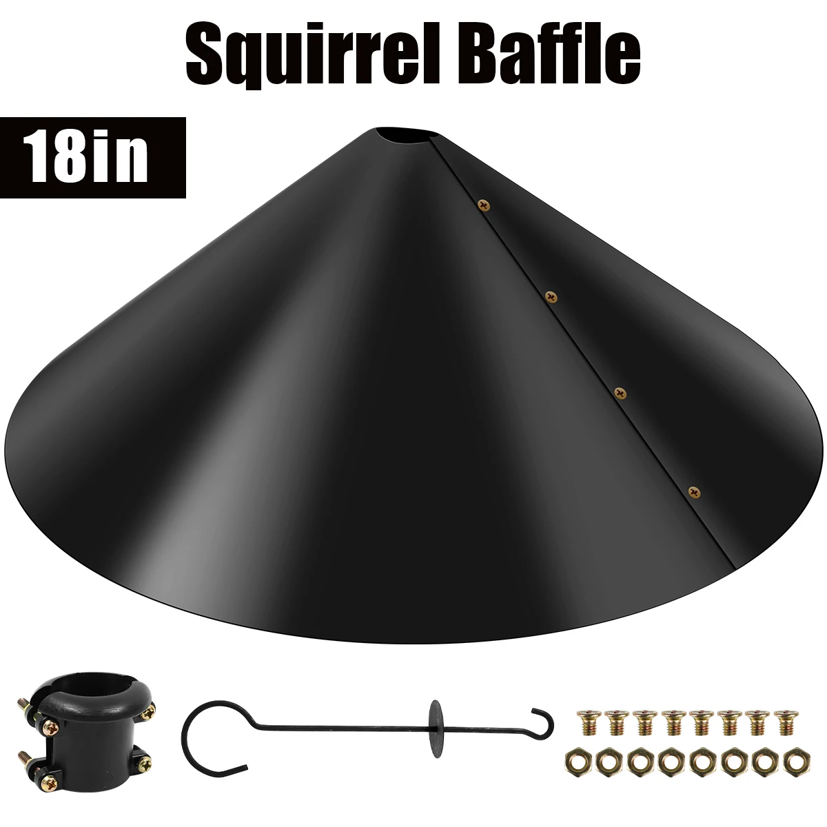 Déflecteur anti-écureuil de 46 cm pour poteau de mangeoire – Image 2