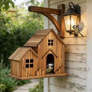 Nichoir en bois pour jardin, maison décorative pour oiseaux