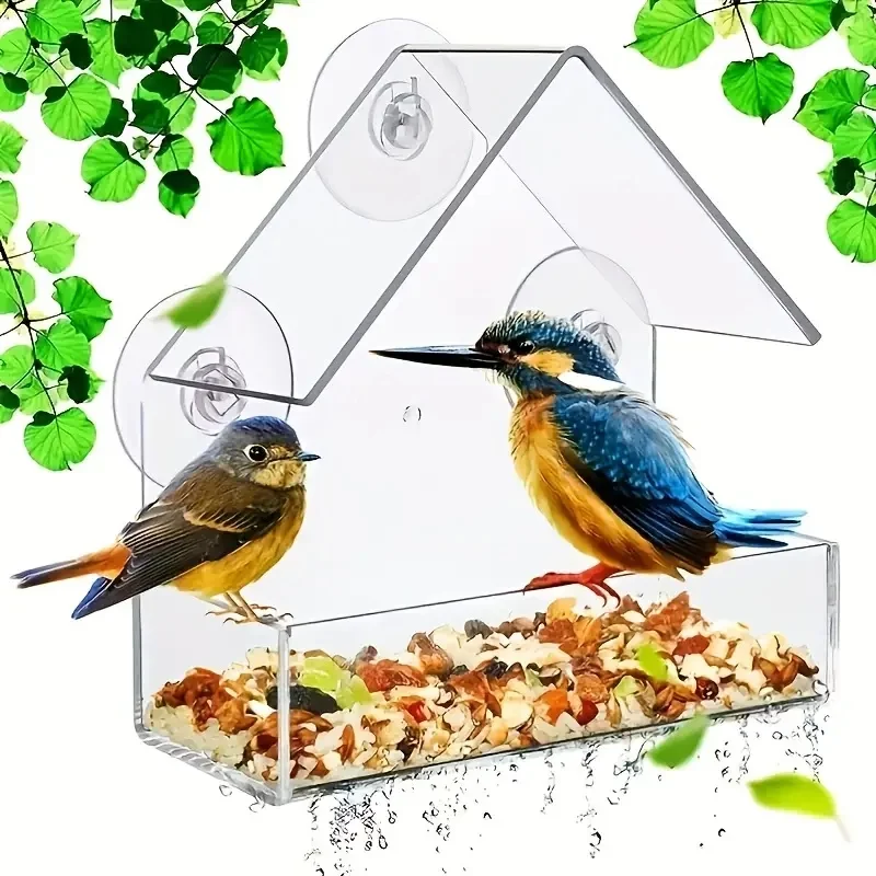 Mangeoire fenêtre à plateau réutilisable pour oiseaux du jardin – Image 3