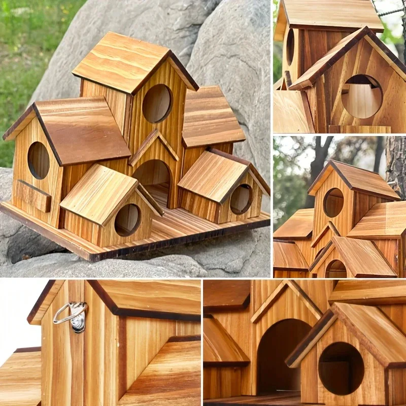 Grande maison à oiseaux décorative pour jardin et cour – Image 3