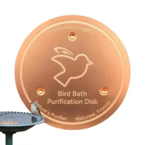 Disque purificateur pour bain d'oiseaux avec support triple