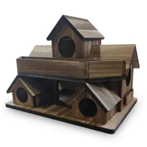 Nichoir en bois pour oiseaux du jardin, conçu pour un usage extérieur