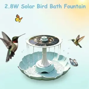 Fontaine solaire extérieure 2,8 W à double niveau pour bain
