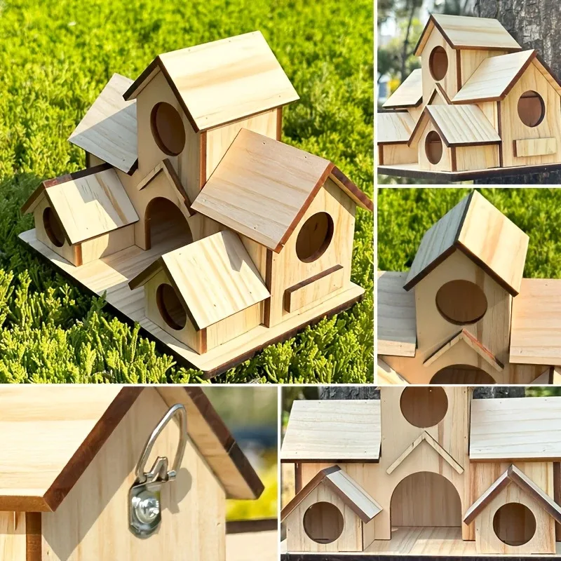 Grande maison à oiseaux décorative pour jardin et cour – Image 2