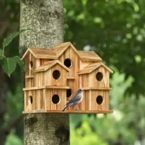 Grande maison à oiseaux décorative pour jardin et cour