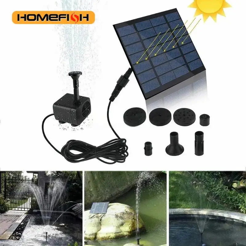 Pompe à eau solaire pour fontaine avec buses et tuyau – Image 2