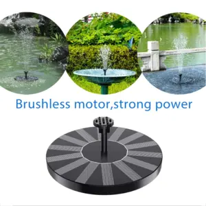 Pompe solaire 16 cm pour bain d'oiseaux, circulation d'eau au jardin